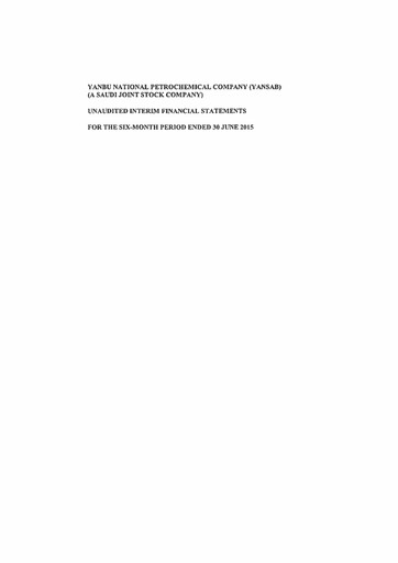 Thumbnail Yanbu National Petrochemical Financial Statement 2015-h1