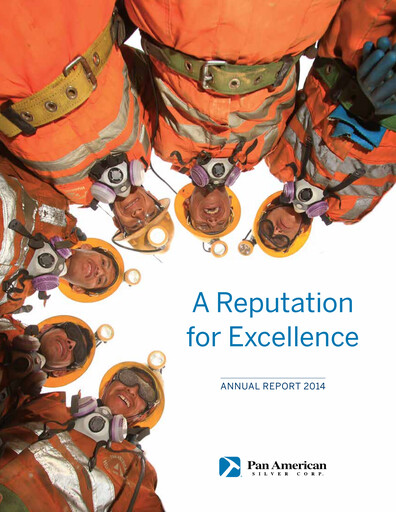 Thumbnail Pan American Silver
 Annual Report 2014
