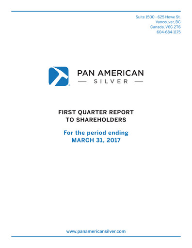 Thumbnail Pan American Silver
 Quarterly Report 2017-q1