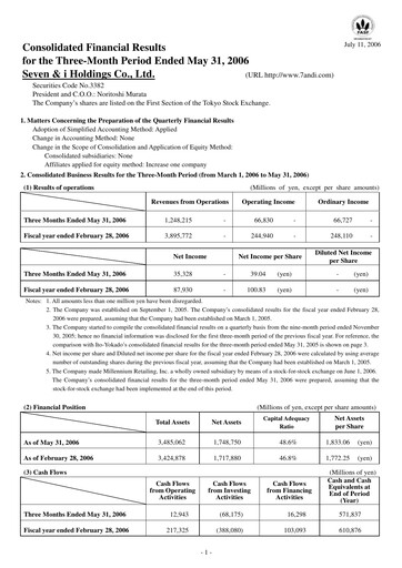 Thumbnail 7-Eleven Financial Statement 2006-q1