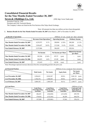 Thumbnail 7-Eleven Financial Statement 2007-9m