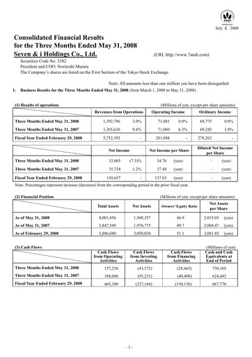 Thumbnail 7-Eleven Financial Statement 2008-q1
