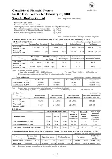 Thumbnail 7-Eleven Financial Statement 2009