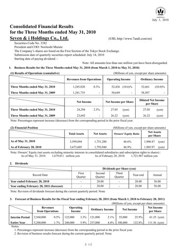 Thumbnail 7-Eleven Financial Statement 2010-q1