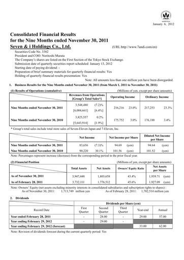 Thumbnail 7-Eleven Financial Statement 2011-9m