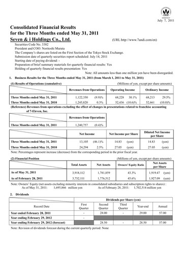 Thumbnail 7-Eleven Financial Statement 2011-q1