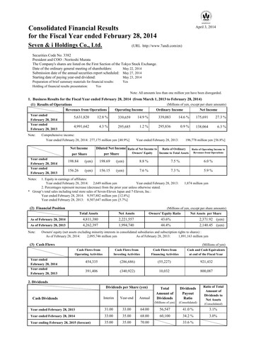 Thumbnail 7-Eleven Financial Statement 2013