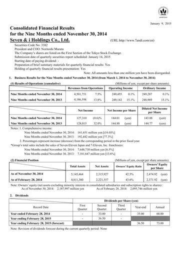Thumbnail 7-Eleven Financial Statement 2014-9m