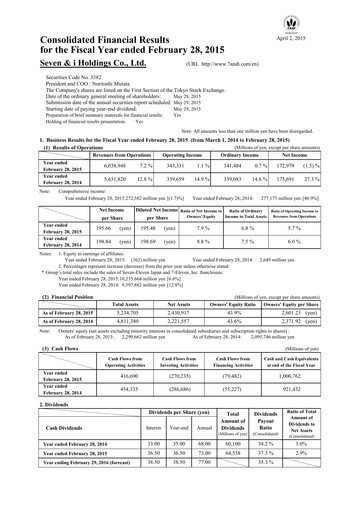 Thumbnail 7-Eleven Financial Statement 2014