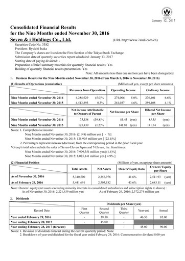 Thumbnail 7-Eleven Financial Statement 2016-9m