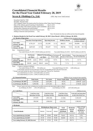 Thumbnail 7-Eleven Financial Statement 2018