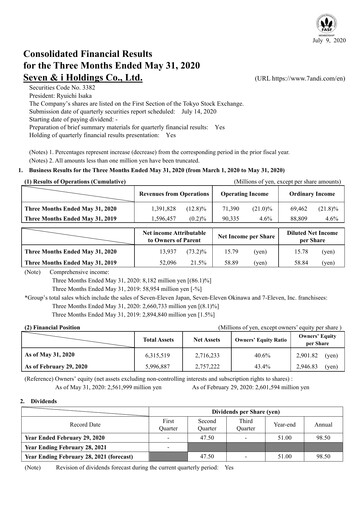 Thumbnail 7-Eleven Financial Statement 2020-q1