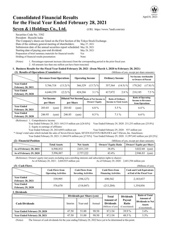 Thumbnail 7-Eleven Financial Statement 2020