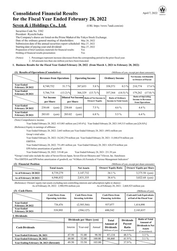 Thumbnail 7-Eleven Financial Statement 2021