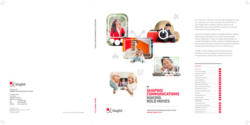 Miniature Singtel Rapport annuel 2012