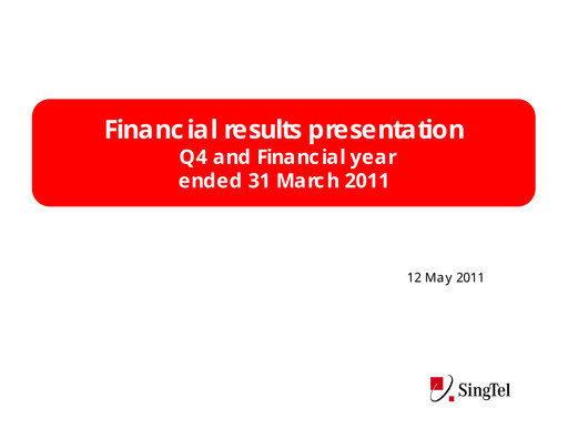 Thumbnail Singtel Financial Statement 2010