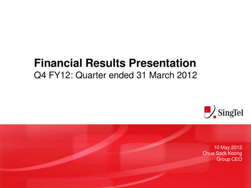 Thumbnail Singtel Financial Statement 2011