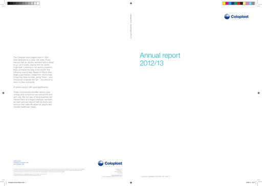 Thumbnail Coloplast Annual Report 2012-2013