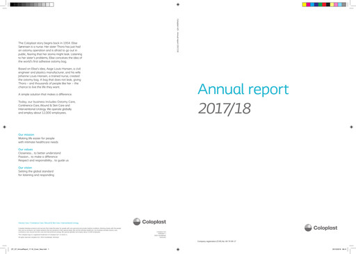 Thumbnail Coloplast Annual Report 2017-2018