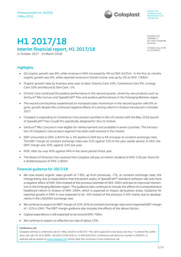 Thumbnail Coloplast Half-year Report 2017-h1