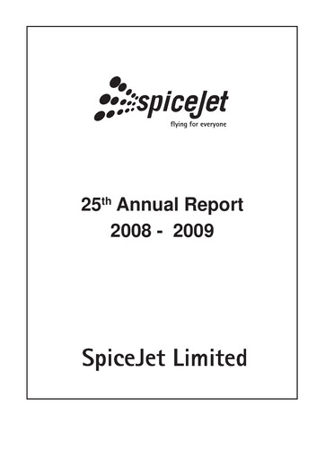 Thumbnail SpiceJet
 Annual Report 2008-2009