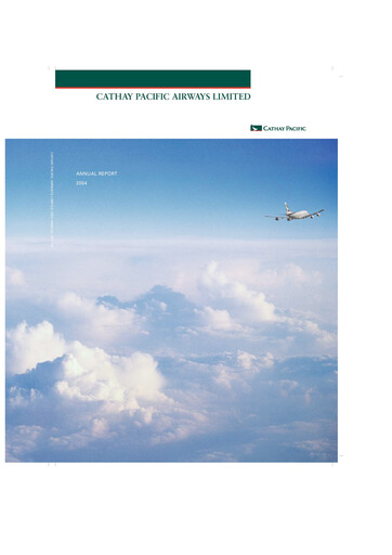 Thumbnail Cathay Pacific
 Annual Report 2004