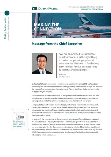 Miniature Cathay Pacific
 Rapport de durabilité 2013