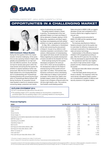 Thumbnail SAAB AB Quarterly Report 2014-q1