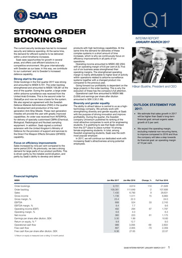 Thumbnail SAAB AB Quarterly Report 2017-q1