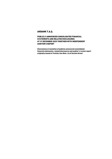Thumbnail Akbank Financial Statement 2025
