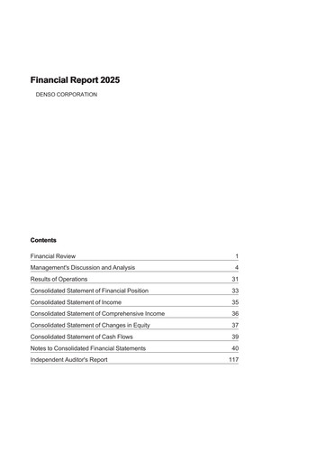 Thumbnail Denso Financial Report 2025