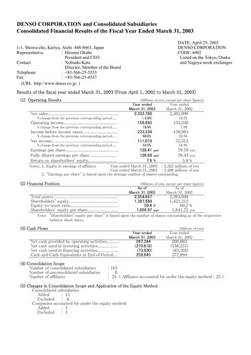 Vorschaubild Denso Finanzmitteilung 2002