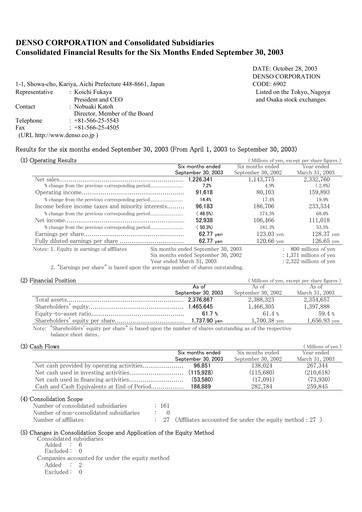 Vorschaubild Denso Finanzmitteilung 2003-h1