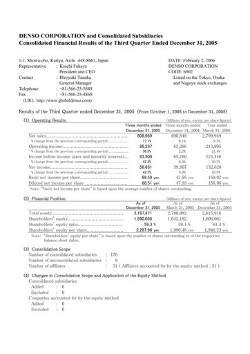 Vorschaubild Denso Finanzmitteilung 2005-9m