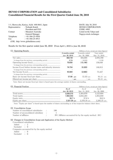 Vorschaubild Denso Finanzmitteilung 2010-q1