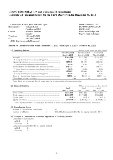 Vorschaubild Denso Finanzmitteilung 2012-9m