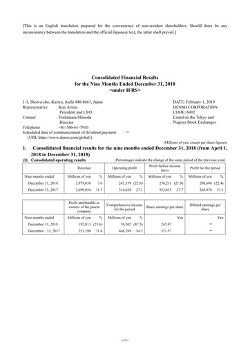 Vorschaubild Denso Finanzmitteilung 2018-9m
