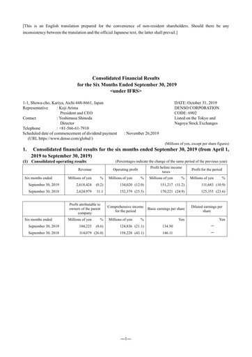 Vorschaubild Denso Finanzmitteilung 2019-h1