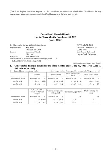 Vorschaubild Denso Finanzmitteilung 2019-q1