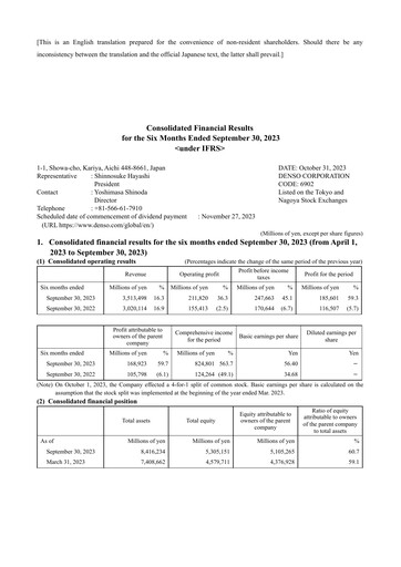 Vorschaubild Denso Finanzmitteilung 2023-h1