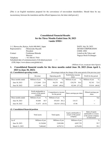 Vorschaubild Denso Finanzmitteilung 2023-q1