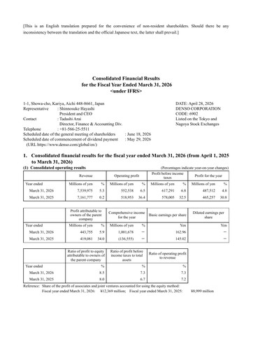 Thumbnail Denso Financial Statement 2026