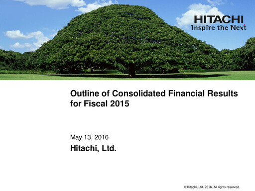Thumbnail Hitachi Annual Report 2015