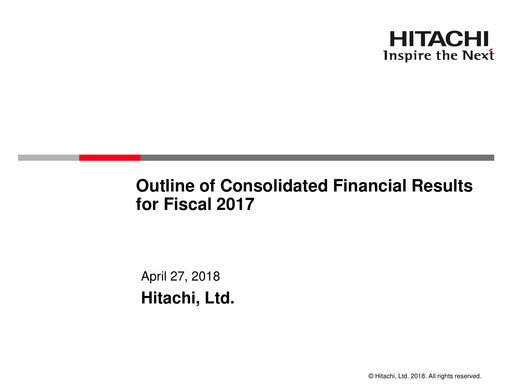 Thumbnail Hitachi Annual Report 2017