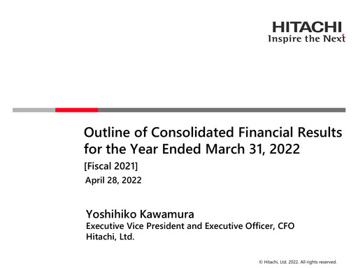 Thumbnail Hitachi Annual Report 2021