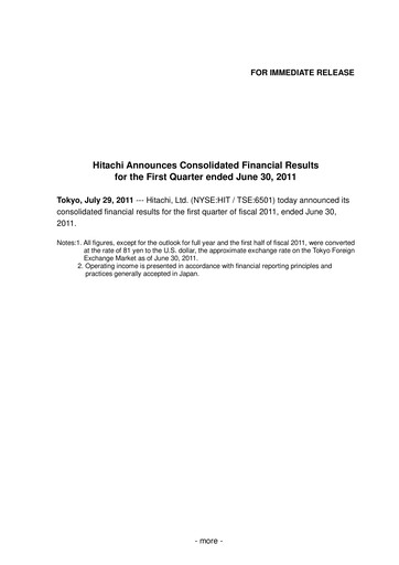 Thumbnail Hitachi Quarterly Report 2011-q1