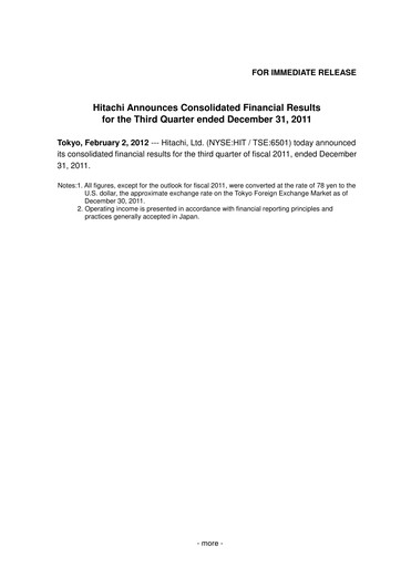 Thumbnail Hitachi Quarterly Report 2011-q3