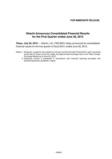 Thumbnail Hitachi Quarterly Report 2012-q1