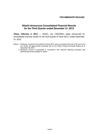 Thumbnail Hitachi Quarterly Report 2012-q3