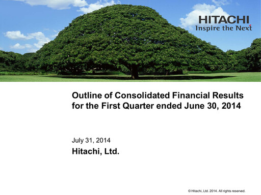 Thumbnail Hitachi Quarterly Report 2014-q1